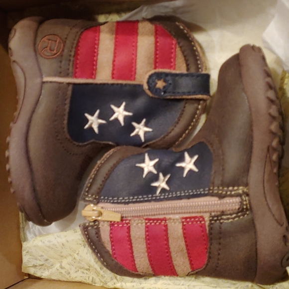 Host Pick Roper American Patriot Boots Size 4 - Picture 5 of 6